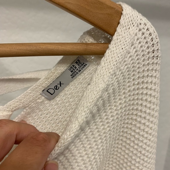 Super cute knit sweater with sexy tie-up back. - Picture 3 of 3